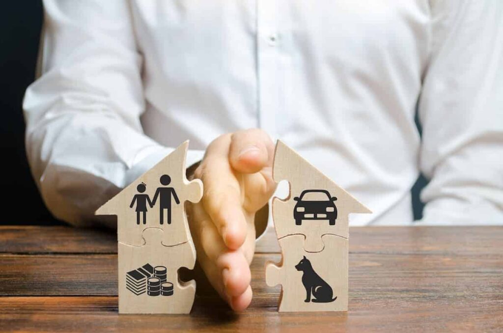 Illustration de la communauté de biens et son impact lors d'un divorce