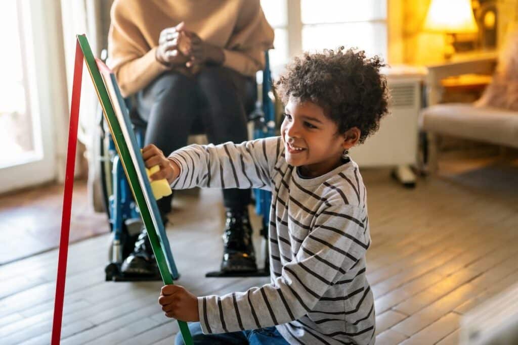 Enfant atteint d'une maladie 