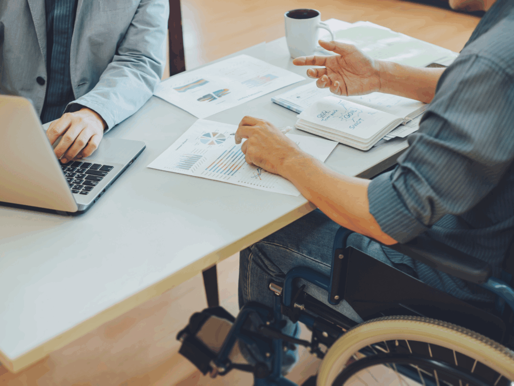 Personne handicapé qui recherche un travail